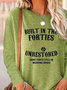 Crew Neck Text Letters Loose T-Shirt