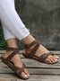 Buckle Cross Strap Casual Flat Thong Sandals