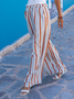 Loose Striped Casual Long Pants