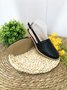 Faux Braided Upper Pointed Toe Flats