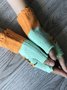 Autumn Winter Warm Half Finger Gloves Small Daisy Hand Embroidered Gloves