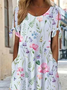 Floral Casual Cotton-Blend Dresses