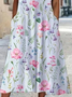 Women's Floral Casual Cotton-Blend Dress