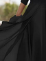 Elegant Black V-Neck Slim Fit Knit Dress