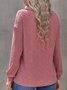 Plain Simple Autumn Daily Loose Pullover Shawl Collar H-Line Regular Size Sweatshirts for Women