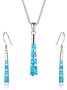 Long Post Opal Necklace and Earring Set Party Jewelry Daily Commute