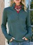Women Plain Simple Autumn Micro-Elasticity Regular Fit Pullover Long sleeve Regular Regular Size Sweater