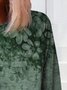 Casual Floral Autumn Micro-Elasticity Daily Long sleeve H-Line Regular Regular Size Sweatshirt for Women