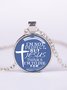 Women Vintage All Season Text Letters Crystal Daily Crystal Crystal Standard Pendant Necklaces Necklace