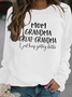 Women Casual Text Letters Autumn Polyester Micro-Elasticity Daily H-Line Regular Regular Size Sweatshirts