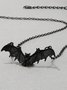 Casual Black Bat Halloween Necklace
