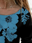 Casual Floral Autumn Daily Jersey Regular H-Line Medium Elasticity Regular Size T-shirt for Women