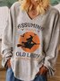 Halloween Text Letters Casual Tops