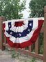 USA Pleated Fan Flag American US Bunting Flag Patriotic Half Fan Banner Flag with Canvas Header and Brass Grommets