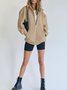 Women Casual Plain Autumn Heavyweight Loose Parker T-Line Medium Elasticity Regular Size Jacket