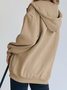 Women Casual Plain Autumn Heavyweight Loose Parker T-Line Medium Elasticity Regular Size Jacket