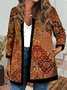 Women Casual Ethnic Autumn Natural Loose Long sleeve Mid-long H-Line Regular Size Other Coat