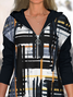 Women Geometric Casual Autumn Micro-Elasticity Daily Long sleeve Regular H-Line Regular Sweatshirt