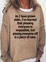 Women Text Letters Crew Neck Cotton-Blend Long Sleeve Casual Daily Spring/Fall Sweatshirt