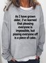 Women Text Letters Crew Neck Cotton-Blend Long Sleeve Casual Daily Spring/Fall Sweatshirt