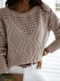 Plain Casual Wool/Knitting Sweater