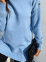 Plain Wool/Knitting Turtleneck Casual Sweater