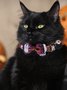 Halloween Pet Pumpkin Bat Collar Bow Bell Cat Small Dog Collar