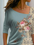 Casual Floral Asymmetrical Ethnic Regular Fit Tops