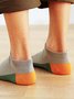 Casual Cotton Contrast Stripe Socks Comfortable High Elasticity Breathable