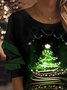 Loose Casual Christmas Tree Sweatshirts