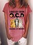 I Suffer From Ocd Obsessive Cat Disorder Women's Cats T-Shirt