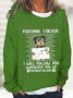 Loose Casual Text Letters Sweatshirt