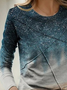Casual Ombre Crew Neck T-Shirt