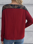 Lace Crew Neck Long sleeve T-Shirt