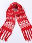 Christmas Snowflake Elk Pattern Scarf Scarf Double Sided Scarf Christmas Gift Box