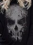 Hoodie Skull Regular Fit Sweatshirt