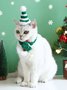 Christmas Tree Santa Claus Pattern Woven Scarf Cat Dog Pet Scarf Holiday Decorations