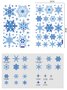 Christmas Blue Window Sticker Decoration Christmas Reindeer Snowflake Decal Window Decoration