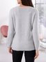 Contrast Crew Neck Loose Casual Pullover Sweater