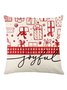 New Christmas Pillow Cover Festive Party Snowflake Letter Print Cushion Cover
