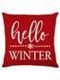 New Christmas Pillow Cover Festive Party Snowflake Letter Print Cushion Cover