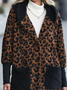 Fluff/Granular Fleece Fabric Loose Leopard Overcoat