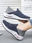 Comfortable Soft Sole Breathable Contrast Flyknit Sneakers