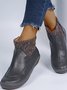 Vintage Casual Patchwork Short Boots