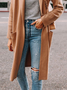 Casual Plain Wool/Knitting Other Coat