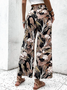 Floral Casual Ankle Pants