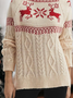 Christmas Yarn/Wool Yarn Loose Casual Sweater