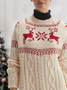 Christmas Yarn/Wool Yarn Loose Casual Sweater