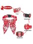 Christmas Plaid Snowflake Pattern Pet Collars Cats Dogs Holiday Decorations