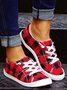 Christmas Plaid Furry Lined Sneakers